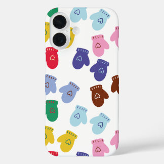 クリスマスパステルコージーウィンターグローブ iPhone 16ケース