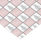 クリスマスパステルピンクモダンパタエレガントーン ショートテーブルランナー (コーナー)