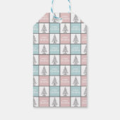 クリスマスパステルブルーとピンクのパタモダンーン ギフトタグ (裏面)