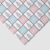 クリスマスパステルブルーとピンクのパタモダンーン 薄葉紙 (詳細)