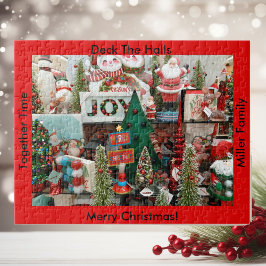 クリスマスパズルあなたの名前デッキザ・ホール ジグソーパズル