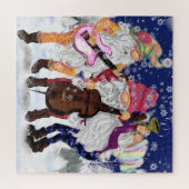 クリスマスパズルギフト幸せな格言ミュージックバンド ジグソーパズル (横)