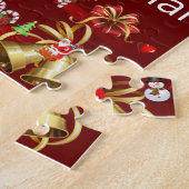 クリスマスパズルサンタ小妖精や小人雪だるま ジグソーパズル (側面)