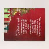 クリスマスパズルザ・ファーストギフト与え ジグソーパズル (横)