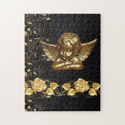 クリスマスパズル金ゴールドペンギンフローラ ジグソーパズル (縦)