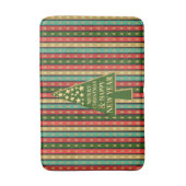 クリスマスパターエレガントン – シックなツリーデザイン バスマット (正面縦)