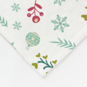 クリスマスパターカスタムンの家族の写真 フリースブランケット (角)