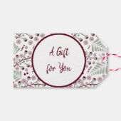 クリスマスパタークラシックンの赤と緑 ギフトタグ (正面(横))