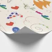 クリスマスパターンかわいい甘いお菓子 ラッピングペーパー (角)