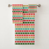 クリスマスパターンと色 バスタオルセット (インサイチュ)