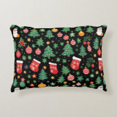 クリスマスパターンのクッション アクセントクッション (正面)