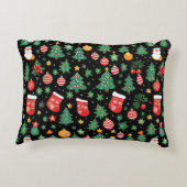 クリスマスパターンのクッション アクセントクッション (裏面)