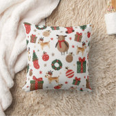 クリスマスパターンのクッション クッション (ブランケット)