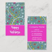 クリスマスパターンギフトラベル – 名刺 (正面/裏面)