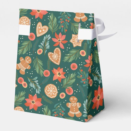クリスマスパターンクリスマスギフトジンジャーブレッド喜び フェイバーボックス (裏面サイド)