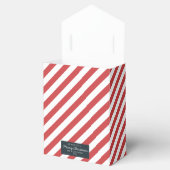 クリスマスパターンクリスマスギフトレッドストライプの フェイバーボックス (オープン)