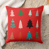 クリスマスパターングリーンブルーピンクと赤クラシック クッション (ブランケット)