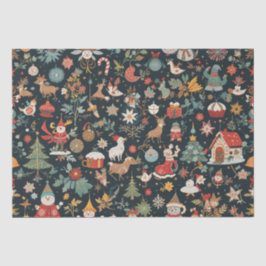 クリスマス🎄パターンデザインオンティッシュペーパー 薄葉紙