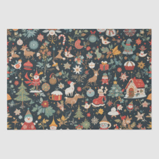 クリスマス🎄パターンデザインオンティッシュペーパー 薄葉紙