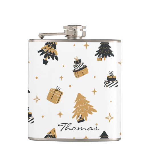 クリスマスパターンフェスティバル記念カスタム フラスク (正面)