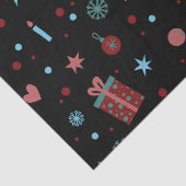 クリスマスパターンブラック 薄葉紙 (詳細)