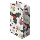 クリスマスパターンホワイトスモール抱き枕 スモールペーパーバッグ (正面アングル)