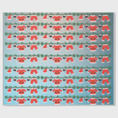 クリスマスパターンラッピング紙 ラッピングペーパー (フラット)