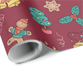 クリスマスパターンラッピング紙 ラッピングペーパー (ロールコーナー)