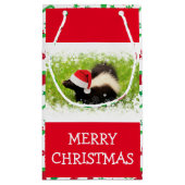 クリスマスパターン付きサンタ・スカンク スモールペーパーバッグ (裏面)