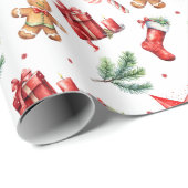 クリスマスパターン休日 ラッピングペーパー (ロールコーナー)