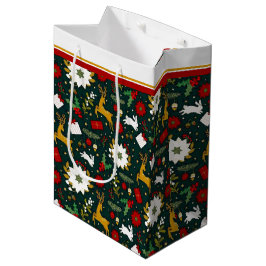 クリスマスパターン媒体抱き枕 ミディアムペーパーバッグ