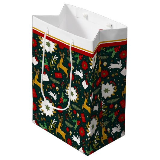 クリスマスパターン媒体抱き枕 ミディアムペーパーバッグ (正面アングル)