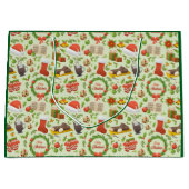 クリスマスパターン抱き枕 ラージペーパーバッグ (正面)