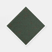 クリスマスパターン松の葉と赤い果実 スタンダードランチョンナプキン (角)