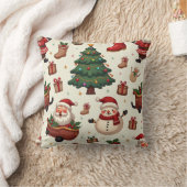 クリスマスパターン枕クッション クッション (ブランケット)