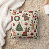 クリスマスパターン枕クッション クッション (ブランケット)