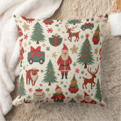 クリスマスパターン枕 クッション (ブランケット)