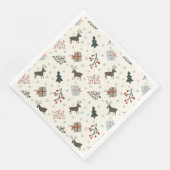 クリスマスパターン紙ナプキン (コーナー)