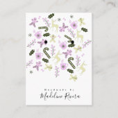 クリスマスパターン職人のイヤリングディスプレイカード コーリングカード (正面)