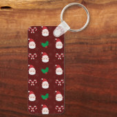 クリスマスパターン長方形キーチェーン キーホルダー (裏面)