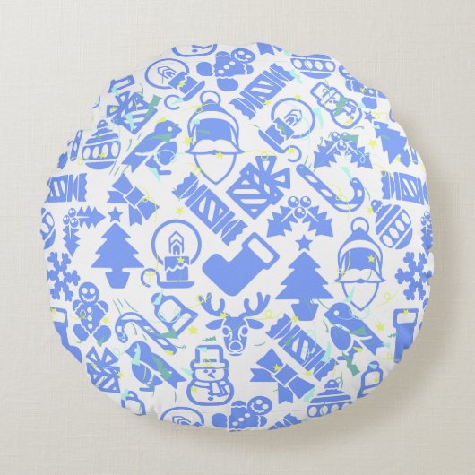クリスマスパターン07.nbg ラウンドクッション (正面)