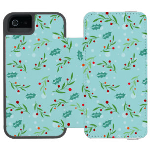 クリスマスパターン126 iPhone SE/5/5sウォレットケース