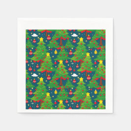 クリスマスパターン2 – 紙ナプキン スタンダードカクテルナプキン
