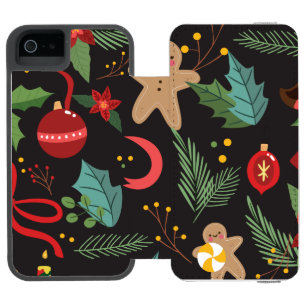 クリスマスパターン3 iPhone SE/5/5sウォレットケース
