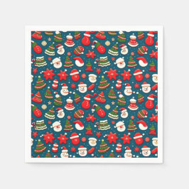クリスマスパターン4 – 紙ナプキン スタンダードカクテルナプキン