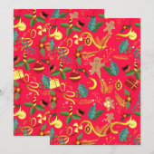 クリスマスパターン6 サンキューカード (正面/裏面)