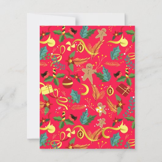 クリスマスパターン6 ノートカード (正面)