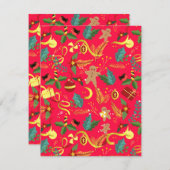 クリスマスパターン6 ノートカード (正面/裏面)