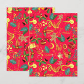 クリスマスパターン6 ポストカード (正面/裏面)