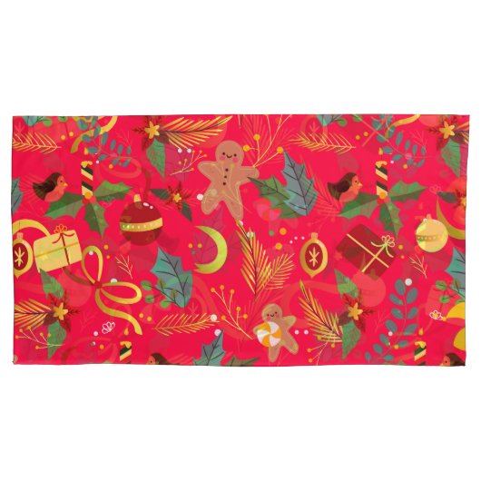 クリスマスパターン6 枕カバー (正面)